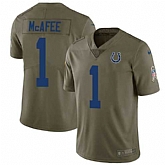 Nike Colts 1 Pat McAfee Olive Salute To Service Limited Jersey Dzhi,baseball caps,new era cap wholesale,wholesale hats